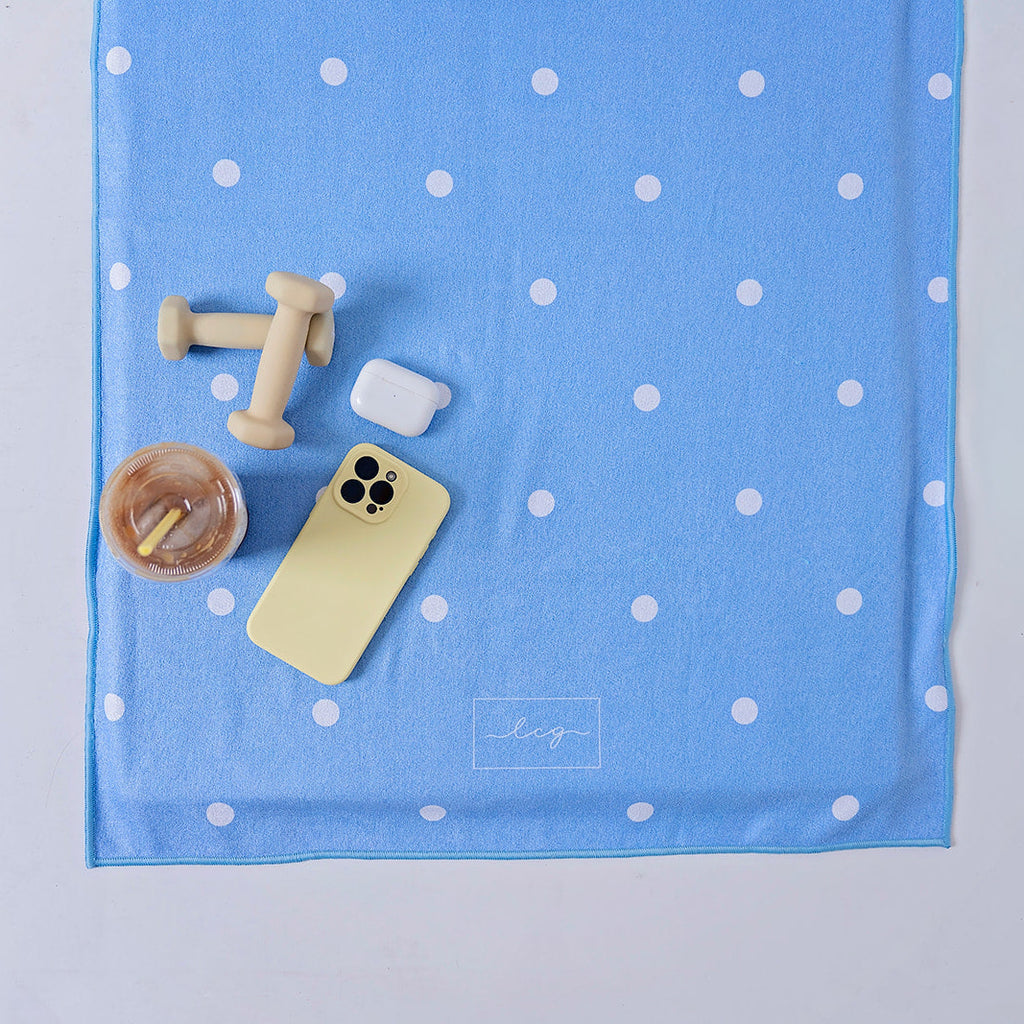 LCG Studio Mat Towel - Periwinkle Dot
