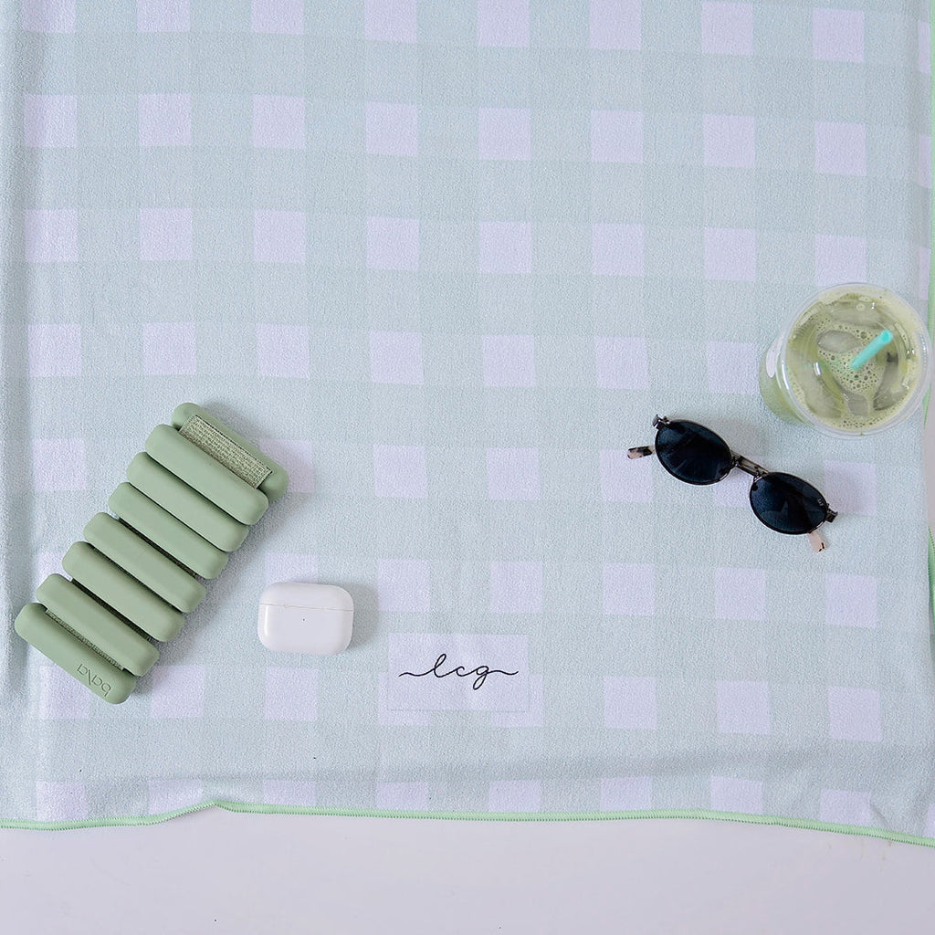LCG Studio Mat Towel - Sage Gingham